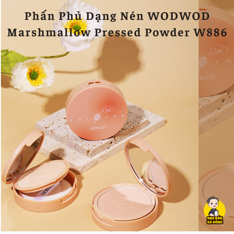 Phấn phủ dạng nén wodwod marshmallow pressed powder w886