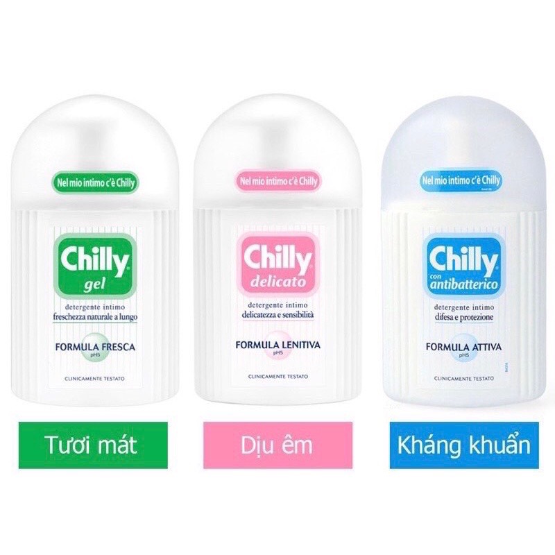 Dung Dịch Vệ Sinh Phụ Nữ Chilly Gel Delicato Italy - 200ml
