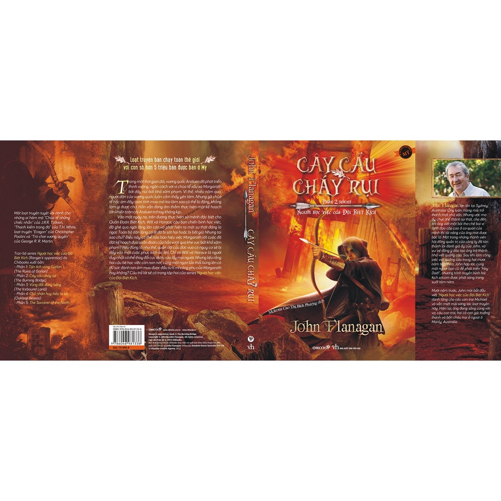 SÁCH - Cây cầu cháy rụi - Phần 2 series Người học việc của Đội Biệt Kích - Tác giả John Flanagan -  Sài Gòn Books