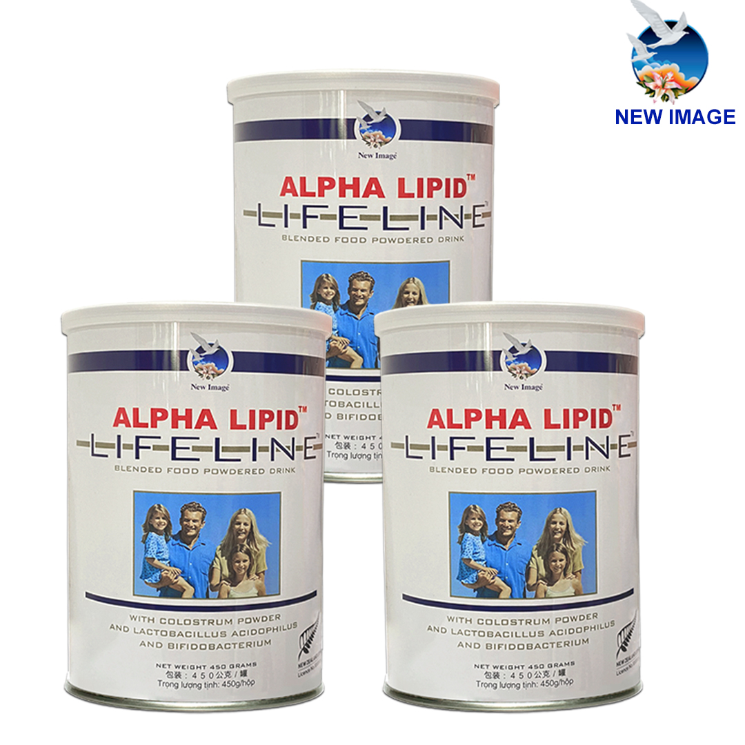 Combo 3 hộp Sữa Non Alpha Lipid Lifeline 450g từ New Zealand