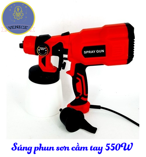 Súng phun sơn cầm tay VENICE- Dùng điện 220V - Công suất 550W - Bảo hành 12 tháng