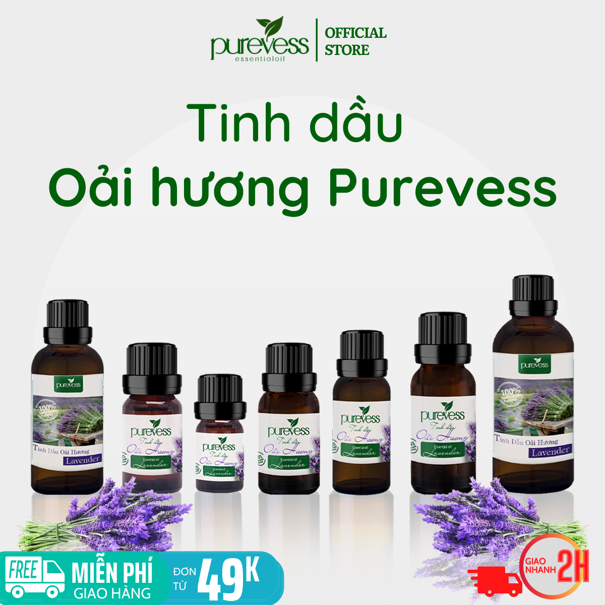 Tinh dầu Oải Hương Purevess tinh dầu xông phòng tinh dầu thơm phòng