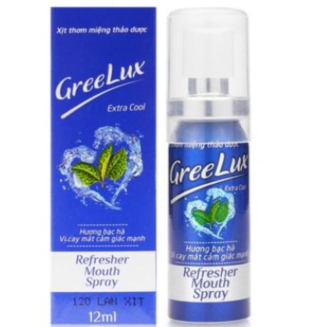 Xịt thơm miệng thảo dược Greelux Extra Cool xanh dương 12ml