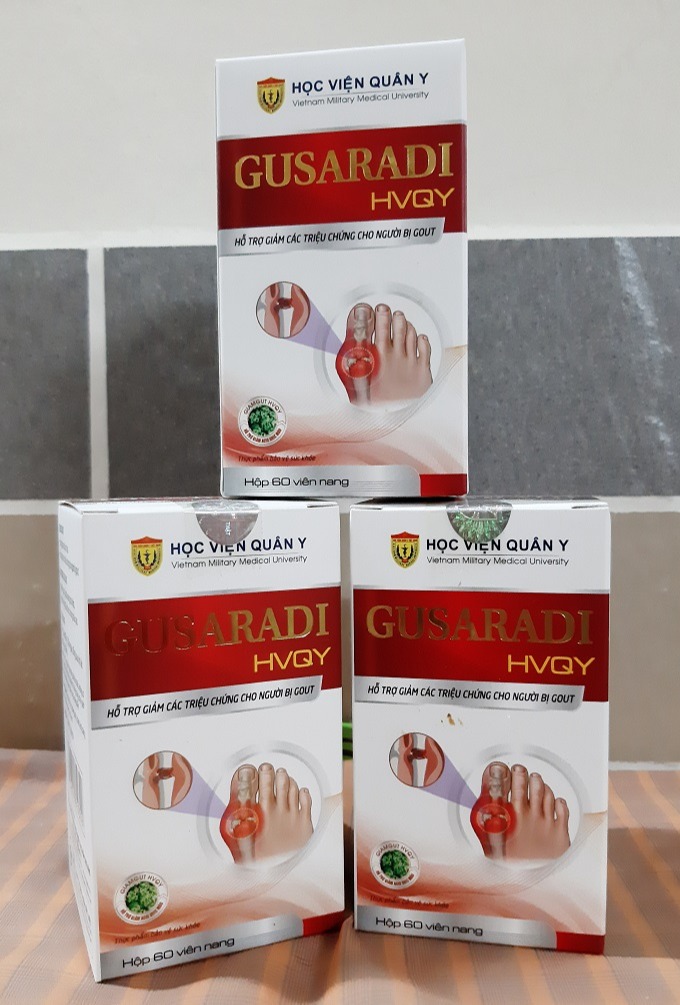 Viên nang hỗ trợ Gout - Gusaradi Học Viện Quân Y (60 Viên/hộp)