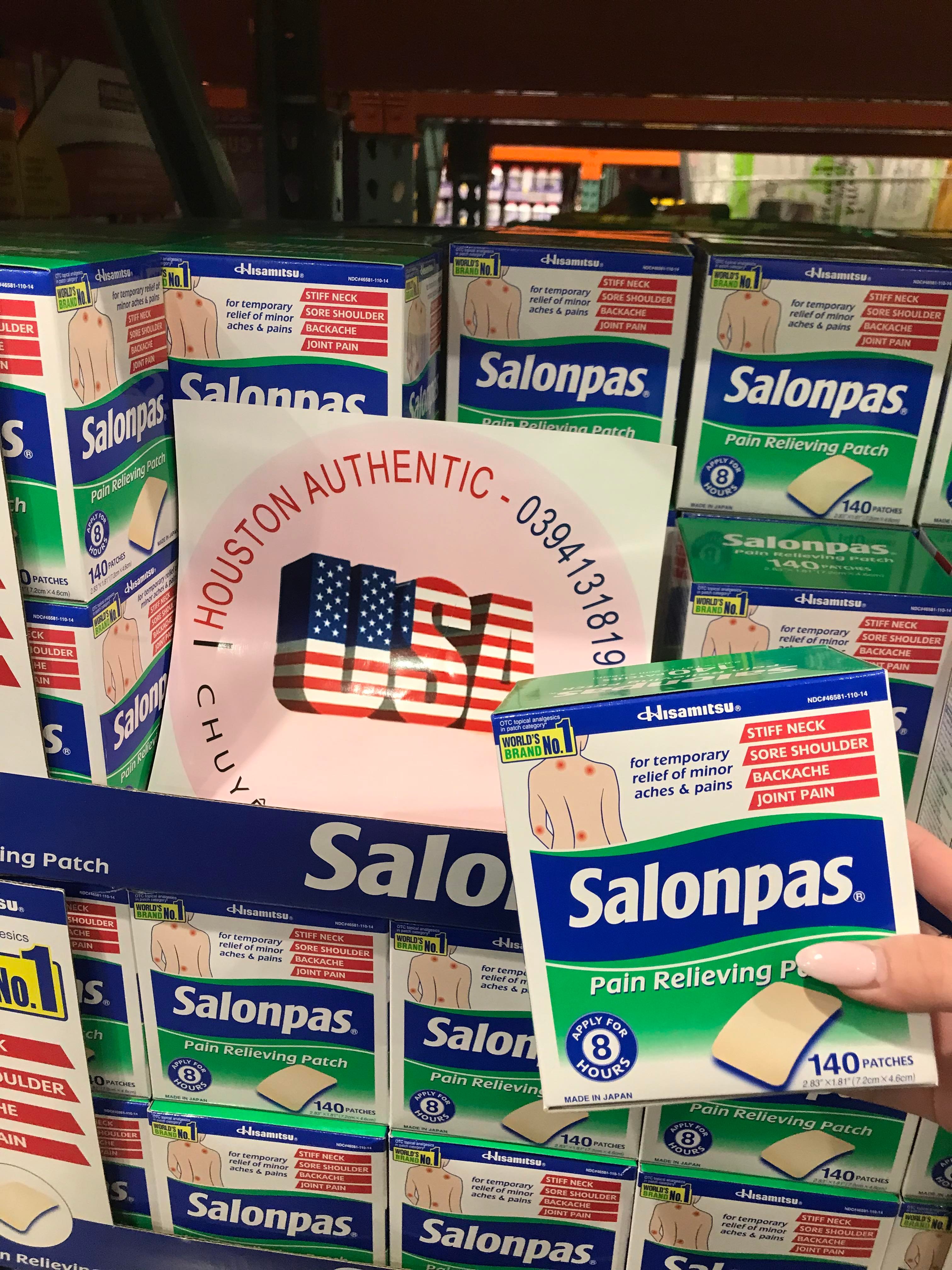 Cao dán giảm đau Salonpas của Mỹ _ Live mua hàng tại Mỹ
