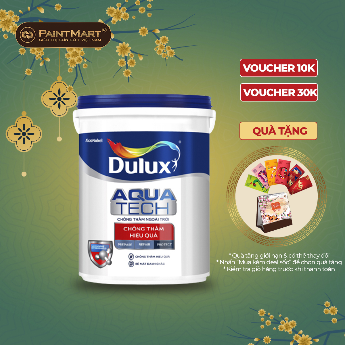 Sơn chống thấm pha xi măng DULUX Aquatech