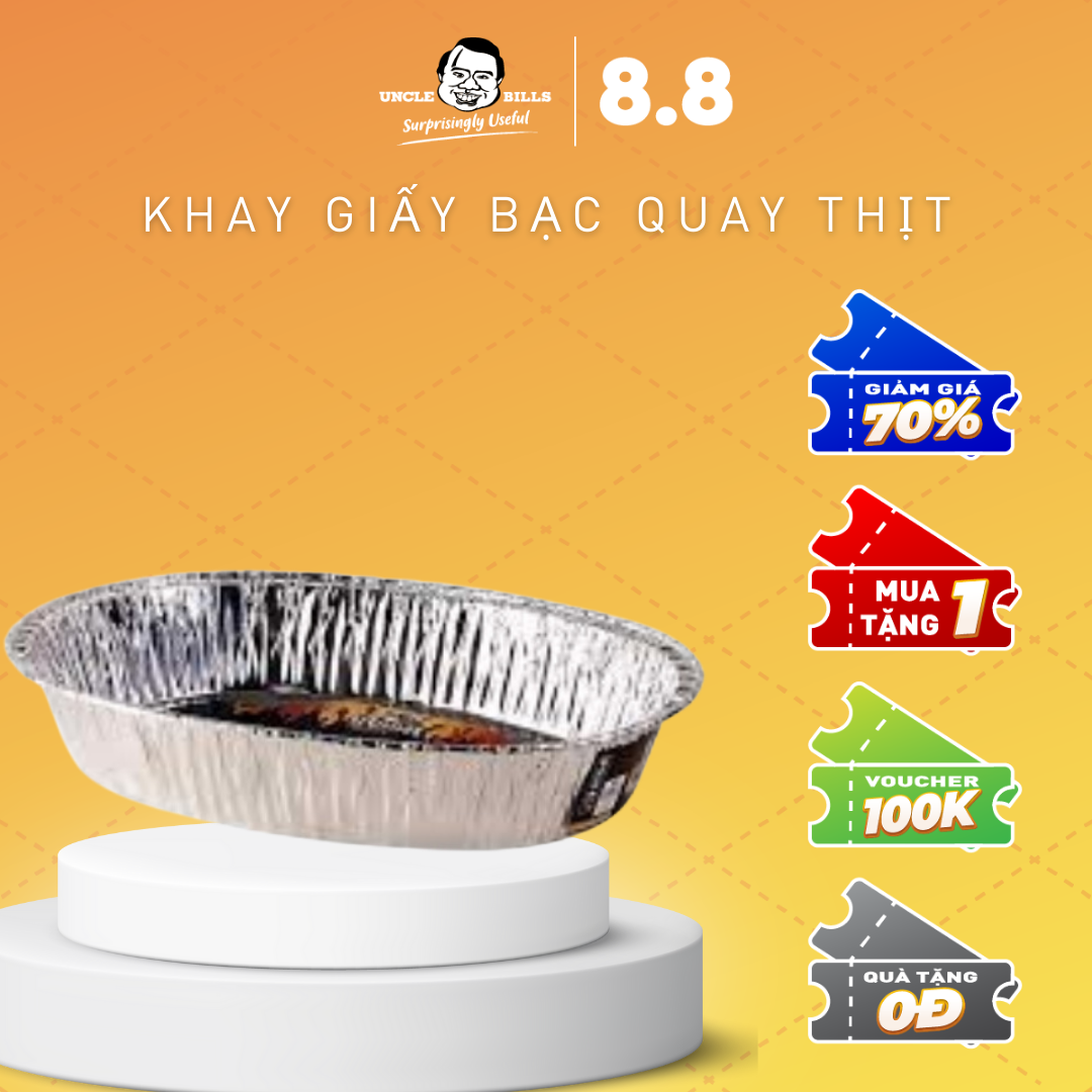 Khay giấy bạc quay thịt uncle bills kc0100 - hàng nhập khẩu