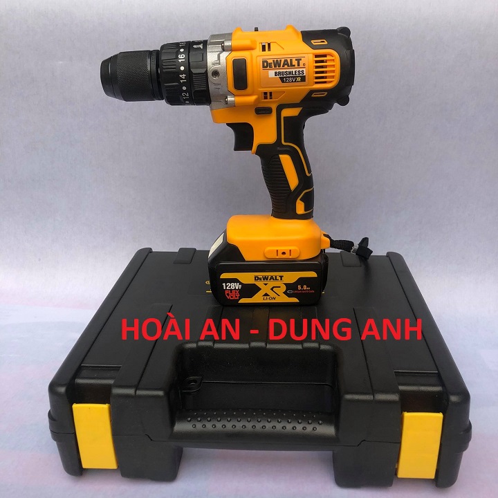Máy khoan pin dewalt 118v 3 chức năng, có búa, lõi đồng, pin khủng 10 cell