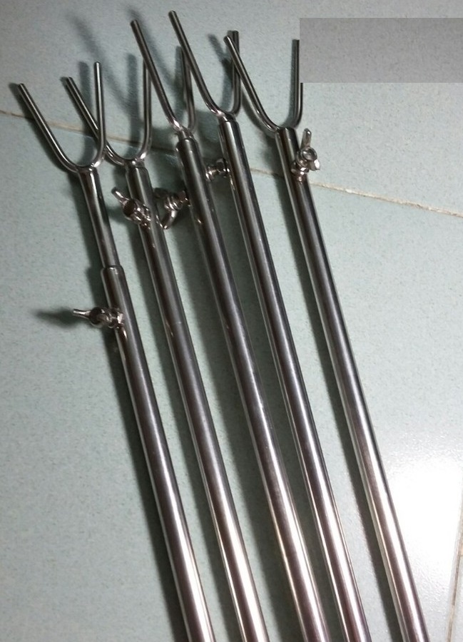 Cây Chống Cần câu cá, chống cần rút Inox 1,5m, thu gọn 1m. #chong can cau#,#cau ca#.