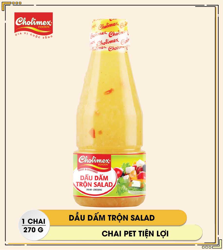 Dầu dấm trộn salad chai PET 270g