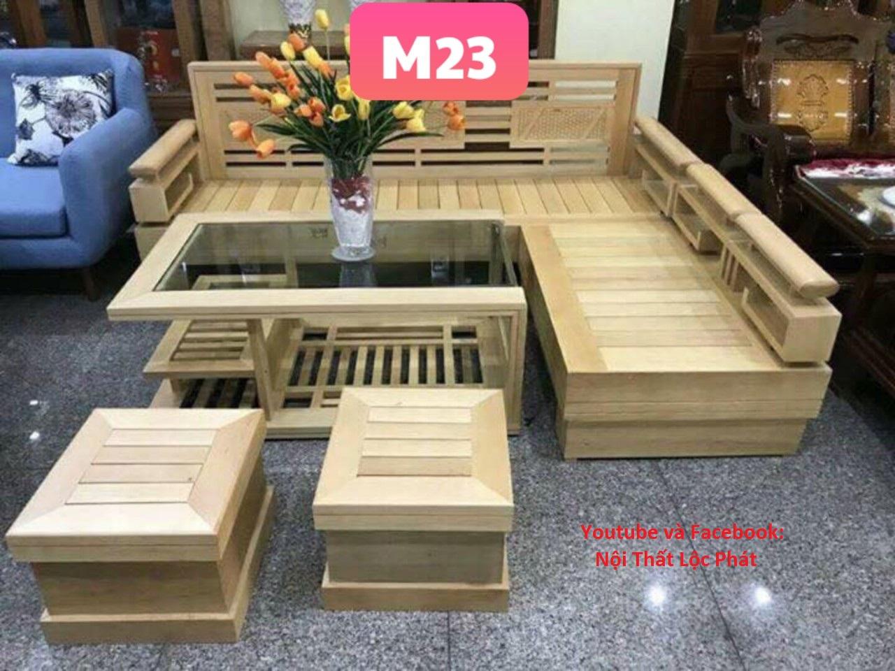 Bàn ghế phòng khách Sofa góc tay trứng mẫu 23