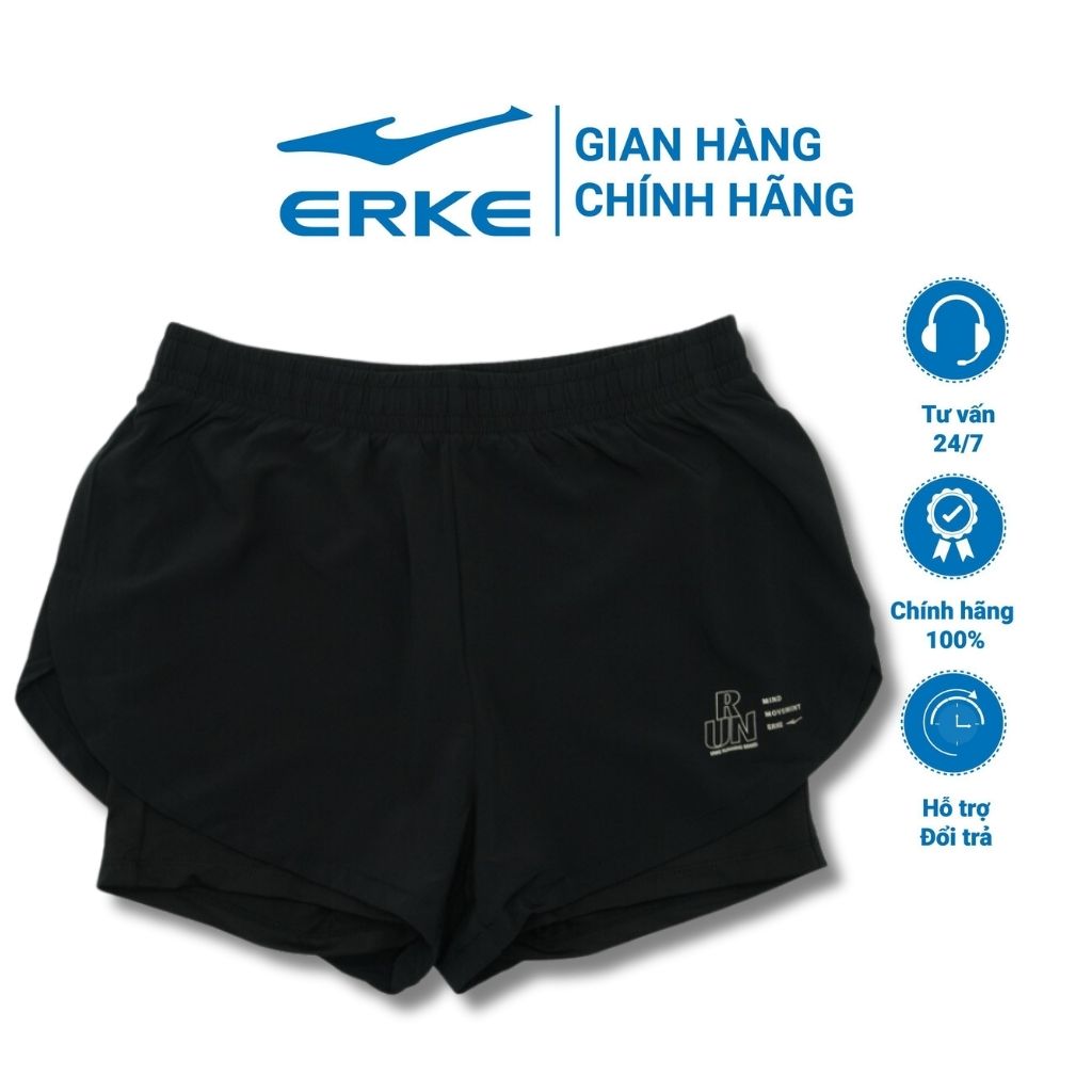 Quần thể thao nữ erke quần short nữ quần đùi nữ co dẫn thoáng mát 12222254312