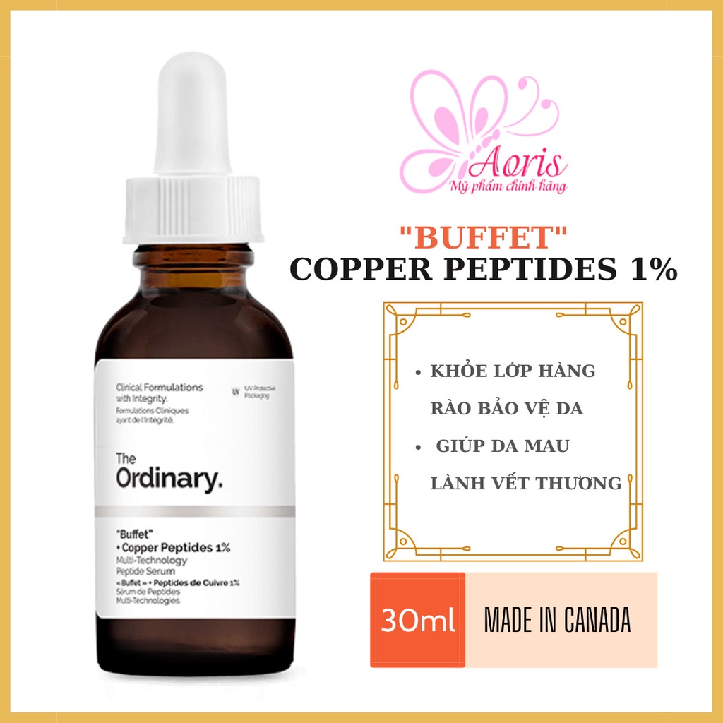 Serum lão hoá, tái tạo da - "buffet" + copper peptides 1% - the ordinary