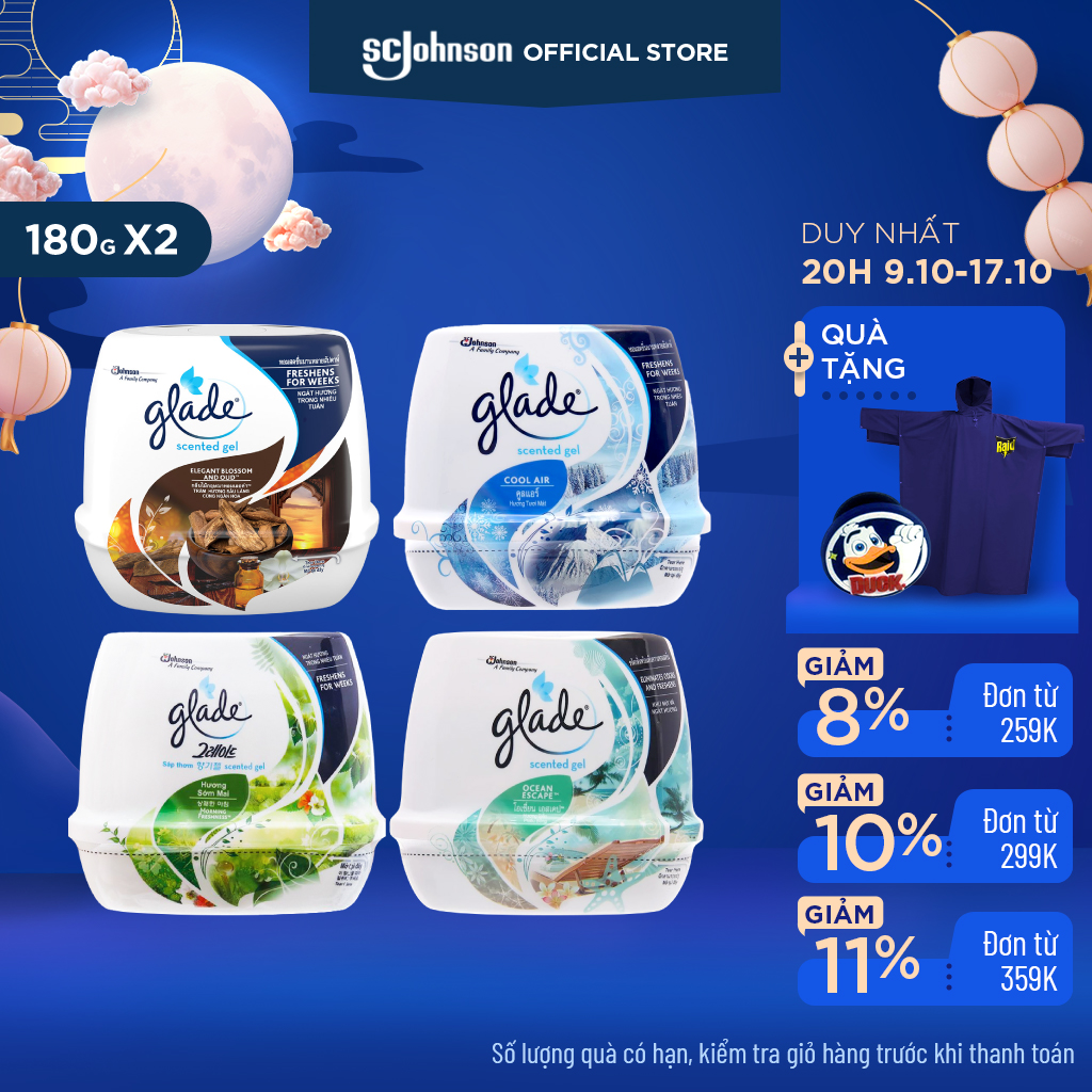 GLADE Combo 2 Sáp Thơm 180gx2