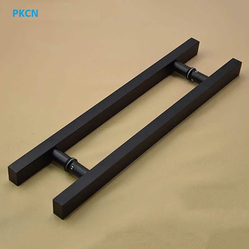 Tay nắm chữ H vuông ĐEN 20x40mm - Tay nắm hộp vuông cửa kính cường lực 600 800