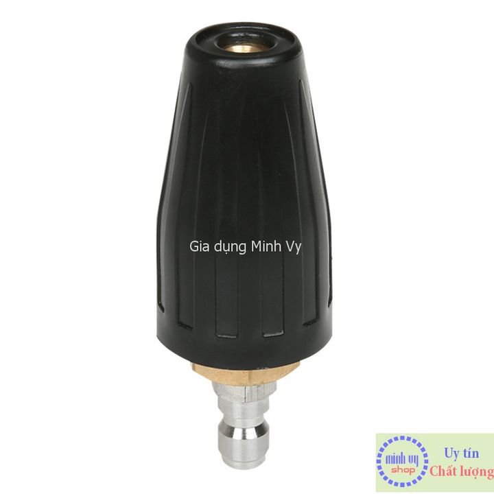 Béc xịt rửa cao áp xoáy Turbo 360 độ cho máy rửa xe áp lực cao (Ren nối nhanh 1/4)