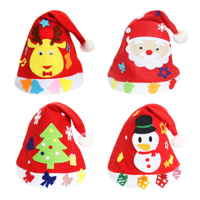 Mũ/ nón Noen giáng sinh dành cho bé tự trang trí, dán hình