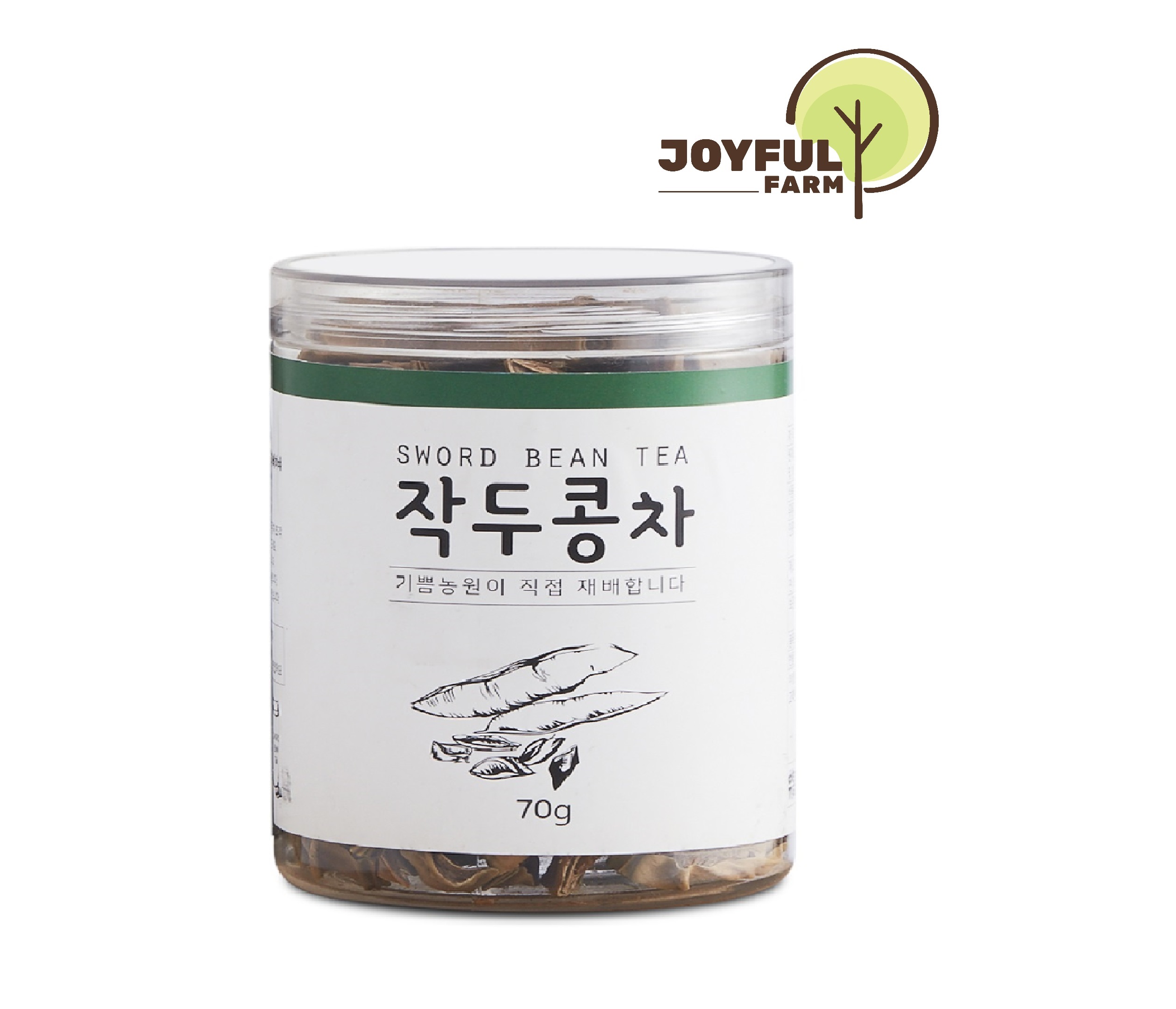 Trà đậu kiếm hữu cơ nguyên lát Hàn Quốc| Joyful Farm - 70gr