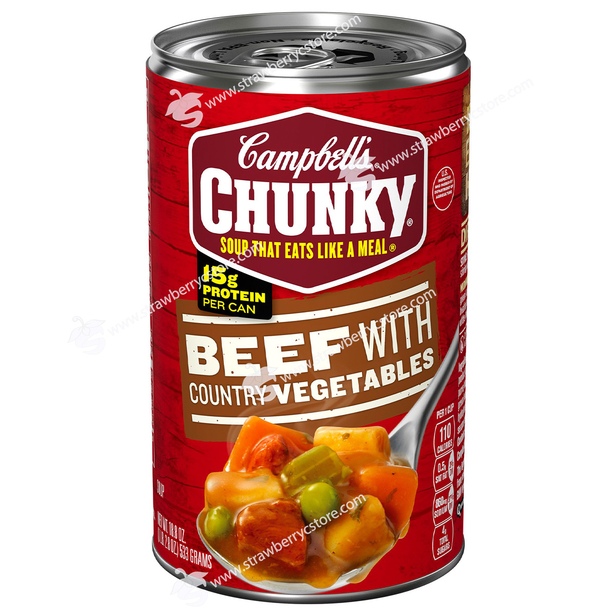 Súp Bò Hầm Rau Củ Đóng Hộp Campbell's Chunky Beef With Country Vegetables Soup, Hộp 533g (18.8 Oz.)