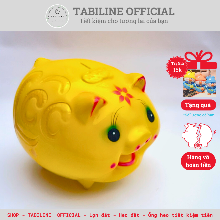 Lợn đất heo đất ống heo tiết kiệm tiền TABILINE Size đại LD05