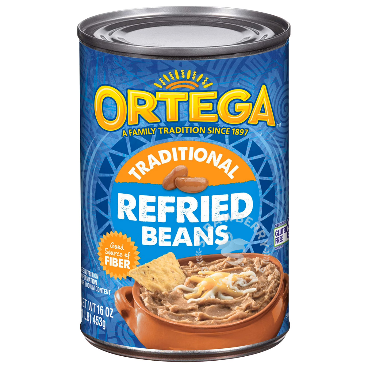 Đậu Tán Chiên Kiểu Truyền Thống Ortega Traditional Refried Pinto Beans, Gluten Free, Lon 453g (16 Oz.) 1 Lb.