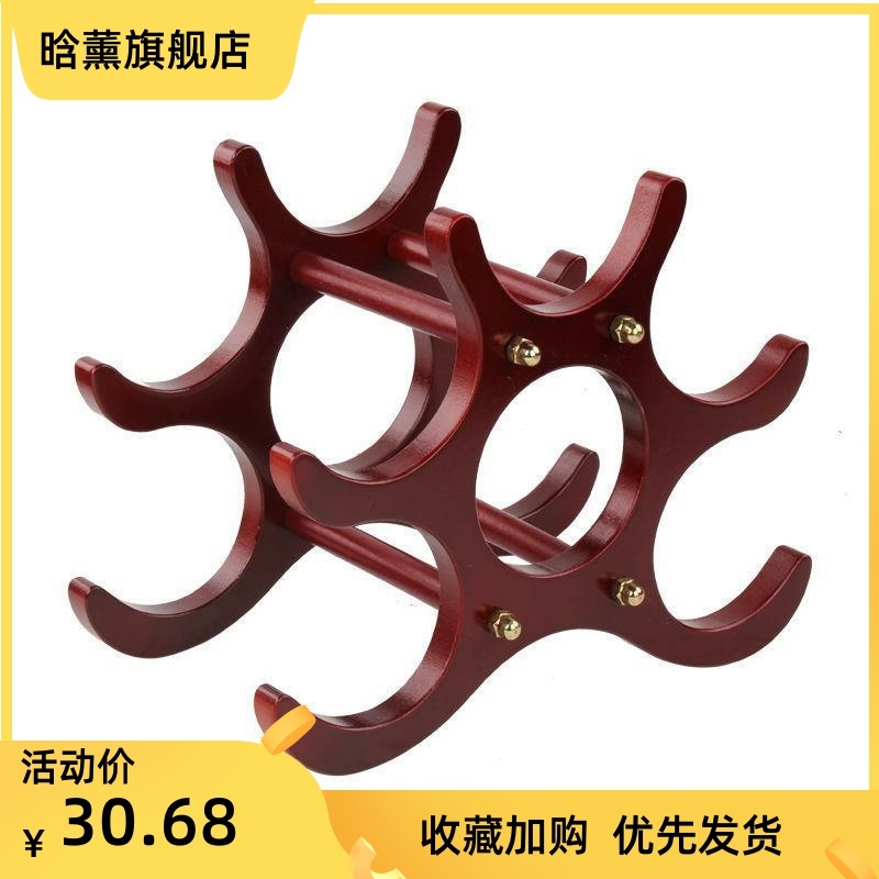 Phong cách châu Âu rượu đứng đồ trang trí Wine rack decoration wooden European wine rack creative storage wine glass rack home wine cabinet display rack wine set