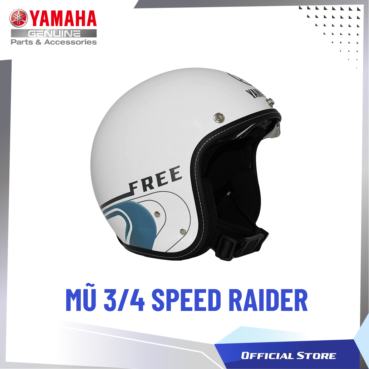 Mũ bảo hiểm 3/4 Jet YAMAHA Trắng Free Giá 636,218 Đồng*Miễn phí vận chuyển