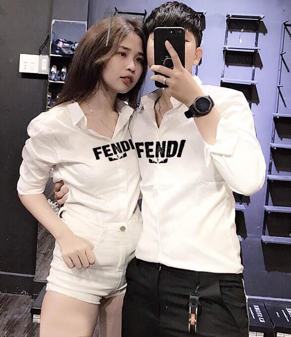 Ao sơ mi nam nữ hoạ tiết FENDI ( GIA 1 ÁO ) TM
