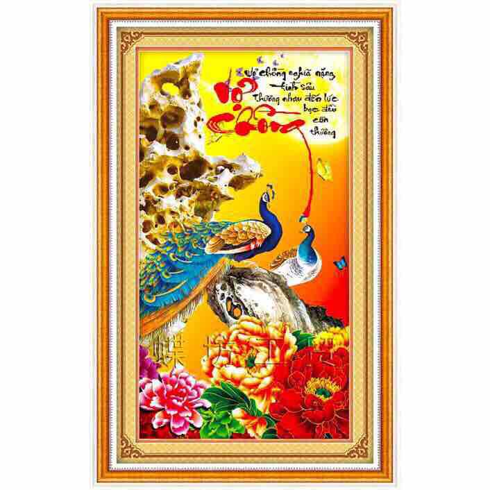 Tranh đính đá vợ chồng