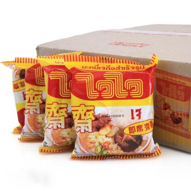 HCM- COMBO 5 GÓI MÌ CHAY RAU NẤM WAIWAI 60g Thái Lan