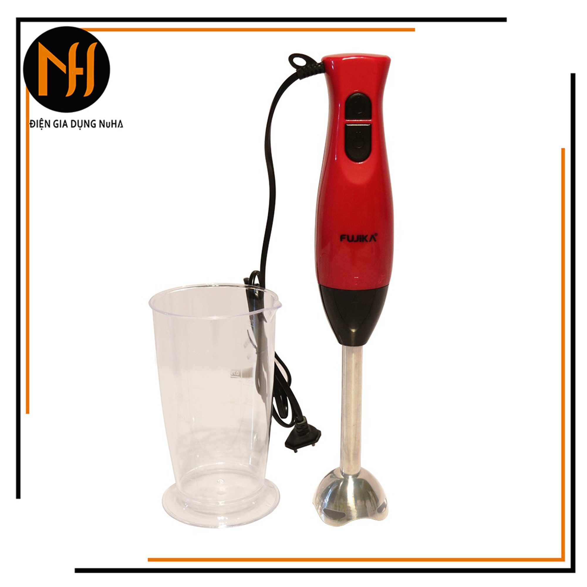 Máy xay sinh tố cầm tay Fujika FJ-148 tặng cối nhựa có chia vạch bảo hành 12 tháng