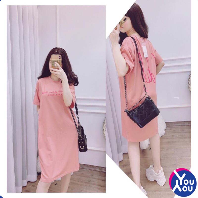 Váy suông - đầm suông ema fom rộng không túi chất cotton youyou