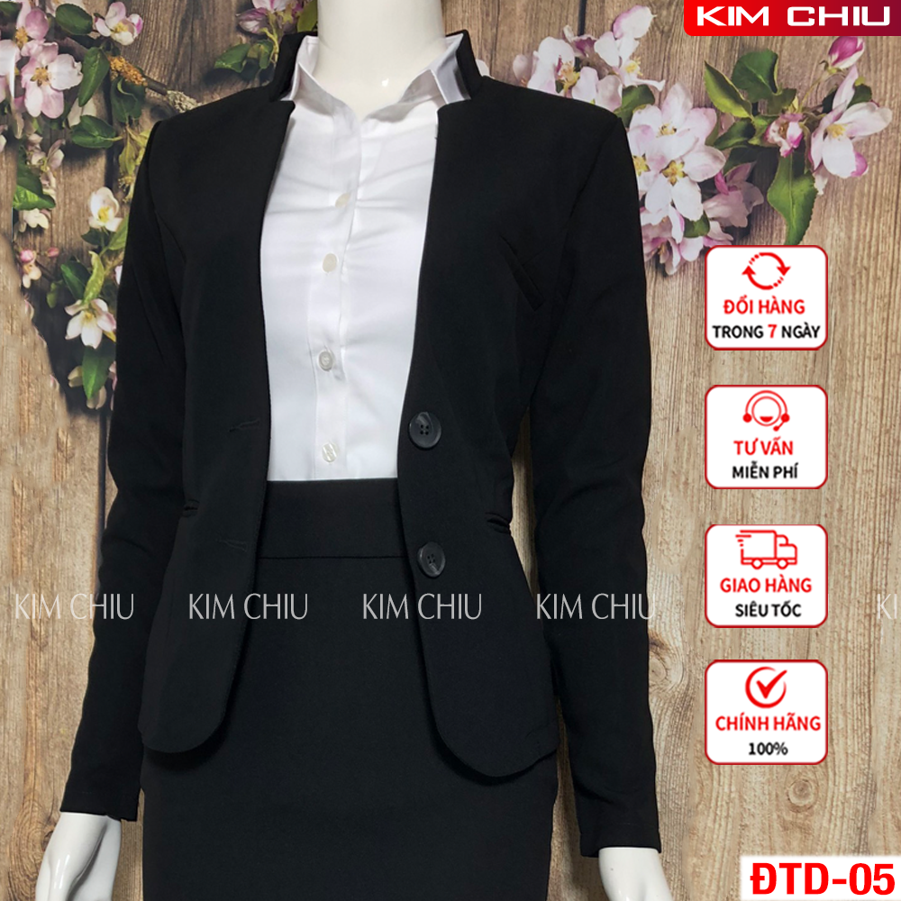 Áo Vest Nữ Công Sở Cao Cấp Kim Chiu Vải Tuyết Mưa, Tay Dài Form Đẹp Từng Đường Kim Mũi Chỉ. ĐỔI TRẢ THOẢI MÁI VTD-05