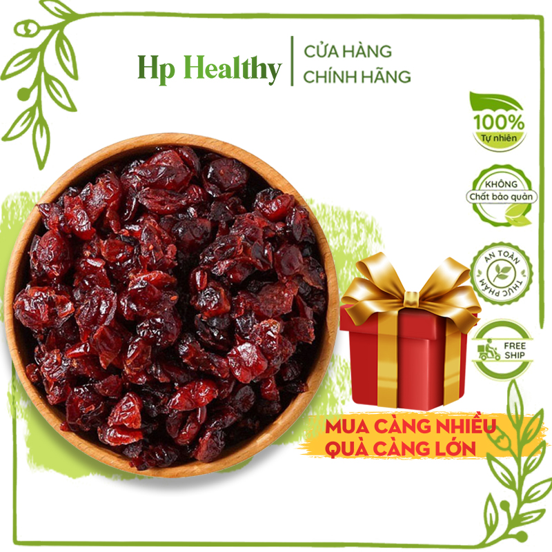 [ Chính hãng ]Nam Việt Quất Sấy Lạnh Dried Fruits Cranberry Organic Hp Healthy 500G bánh kẹo, đồ ăn vặt mùa Tết mứt Têt khoa học có giấy VS ATTP