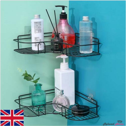 [HCM](CHỊU LỰC TỐT) - KỆ GÓC DÁN TƯỜNG ĐỰNG ĐỒ DÙNG NHÀ TẮM - KỆ PHÒNG TẮM HÚT CHÂN KHÔNG BẰNG INOX 304 KHÔNG GỈ CAO CẤP DÁN TƯỜNG SIÊU DÍNH - GIÁ ĐỠ ĐỰNG XÀ PHÒNG BÔNG TẮM TIỆN DỤNG -KO CẦN KHOAN TƯỜNG