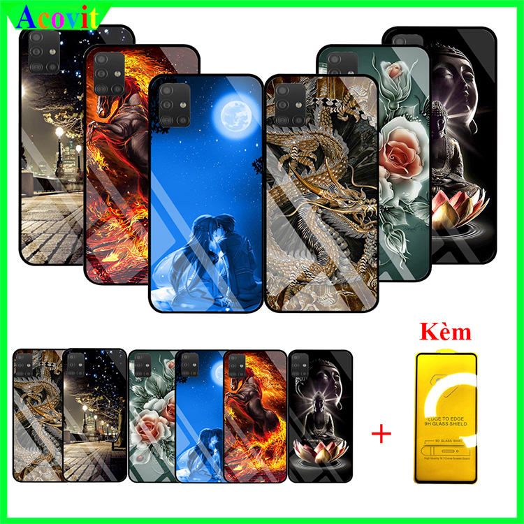 " COMBO Ốp lưng SAMSUNG A51 mặt kính 3D"  _Kiểu dáng sang trọng, mặt kính siêu nét chống bẩn, chống bụi_ Hình ảnh sắc nét, Không mờ