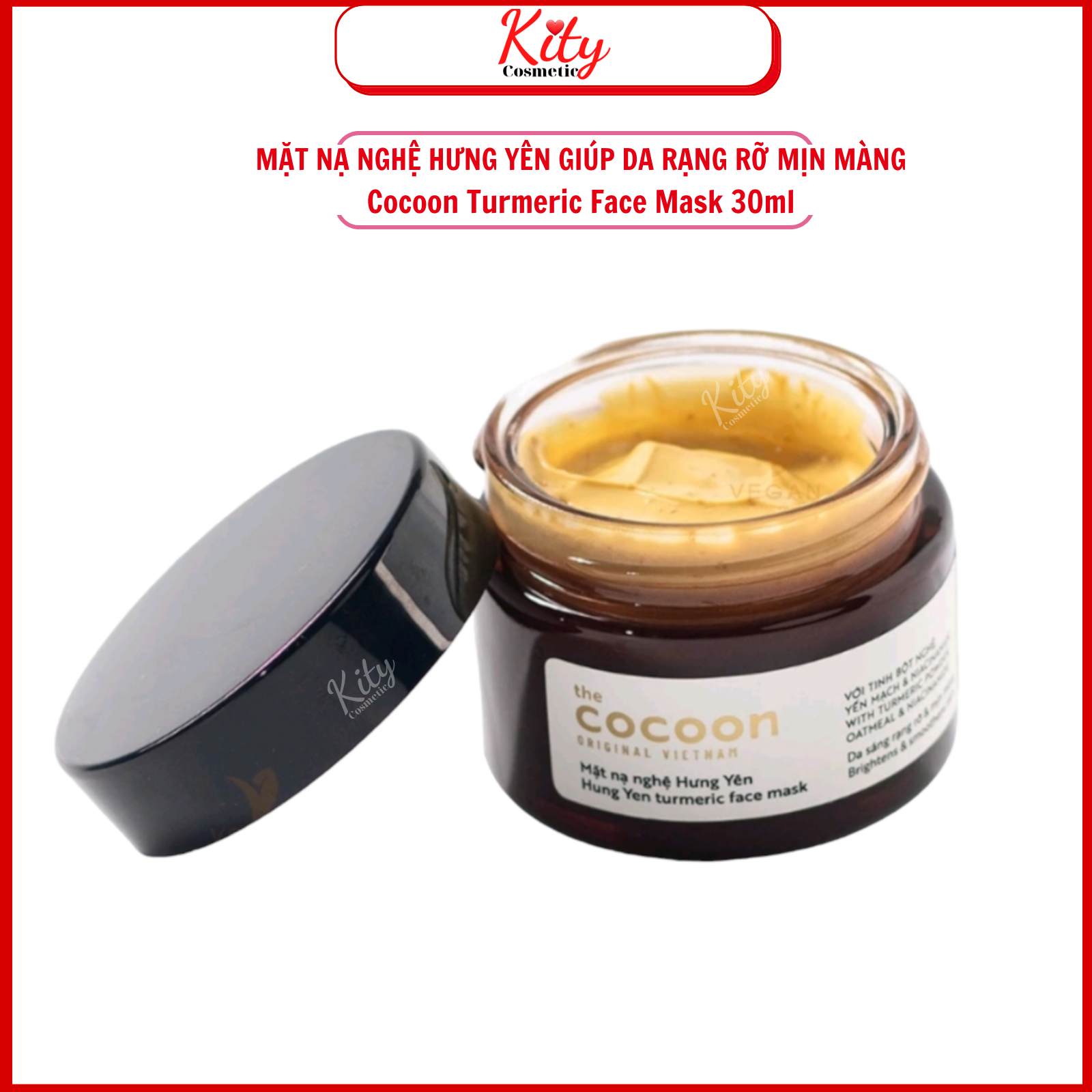 Mặt nạ nghệ hưng yên cocoon turmeric face mask giúp da rạng rỡ & mịn màng 30ml