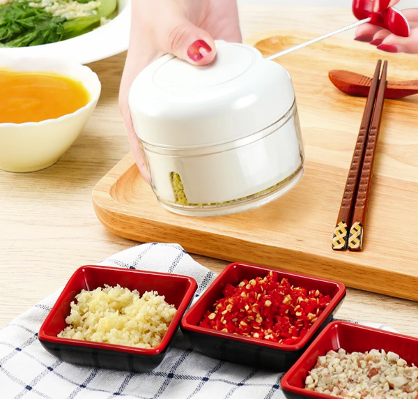 Máy xay tỏi ớt kéo tay,Dụng cụ xay nghiền tỏi ớt đa năng