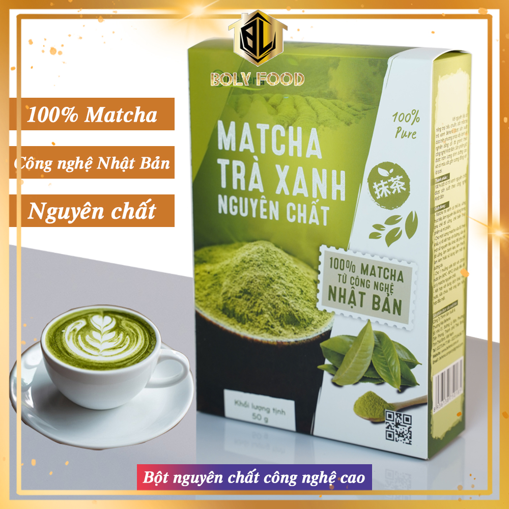 Bột Matcha trà xanh Behena nguyên chất- Công nghệ Nhật Bản hộp 50g