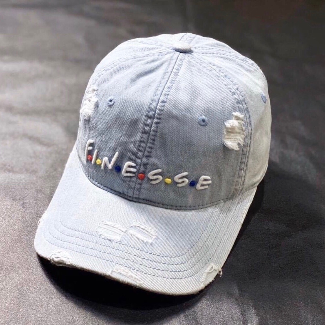 NÓN KẾT JEAN RÁCH THÊU HÀNG CHỮ SIÊU ĐẸP, SIÊU CÁ TÍNH