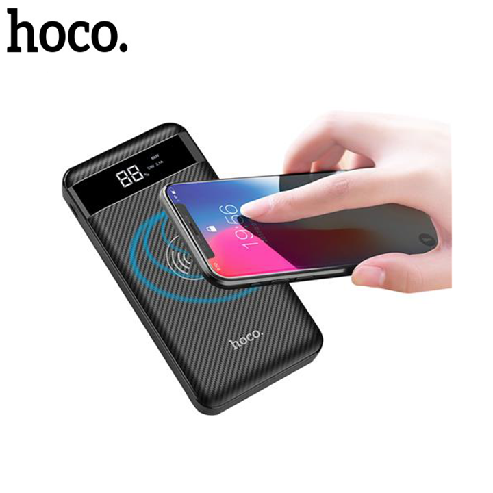 Pin, sạc dự phòng/ kiêm sạc không dây 10000mah cao cấp thương hiệu hoco, mã j11 - màu đen