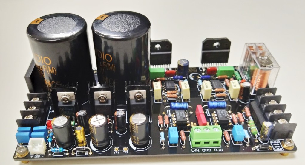 Bo mạch âm ly Hifi class AB LM3886 OP07CP, JRC5534DD