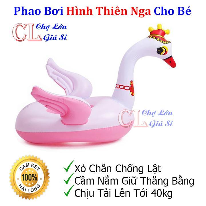 Phao Bơi Chống Lật Hình Thiên Nga Siêu Dễ Thương - Phao Xỏ Chân Hình Thú Cho Bé Chất Liệu An Toàn Tuyệt Đối