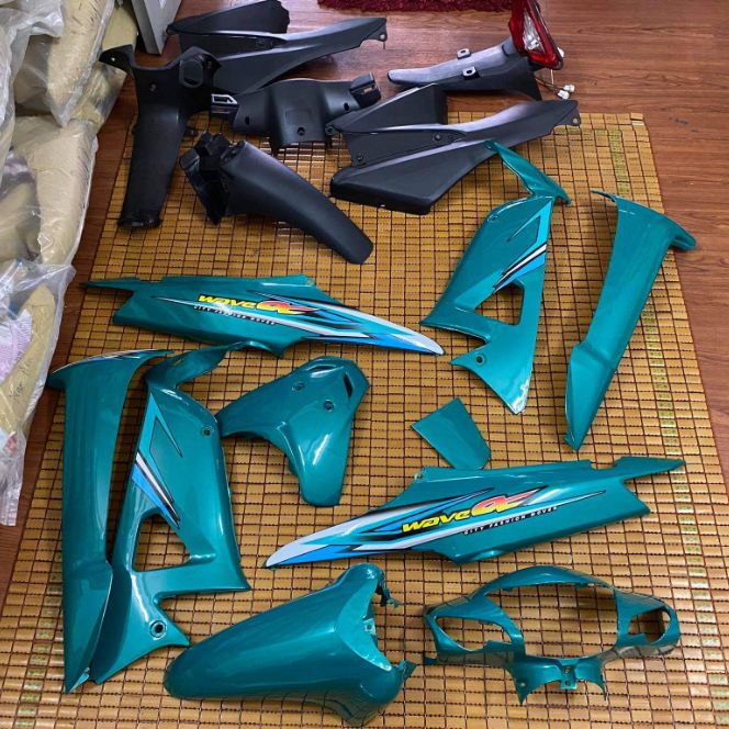 dàn áo wave RS abs loại 1 xanh lục bảo có tem sẵn