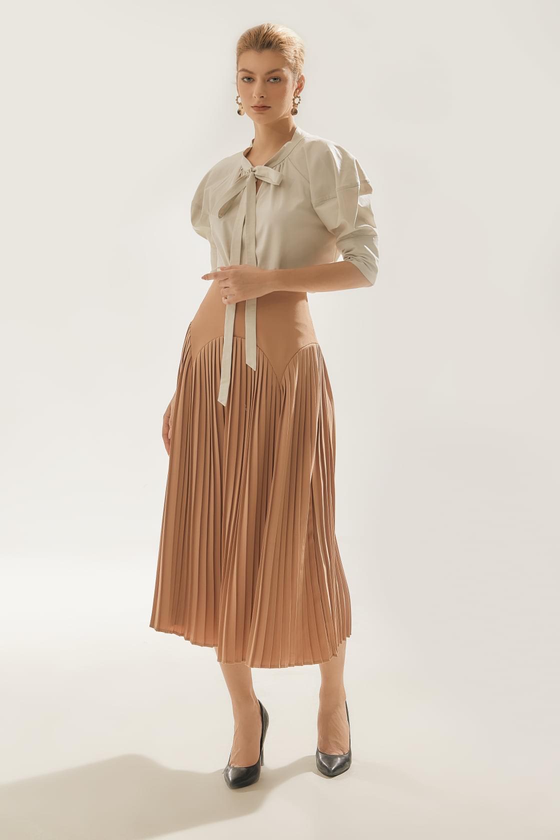 Moda de Lita - Chân váy midi xếp ly hình vòm