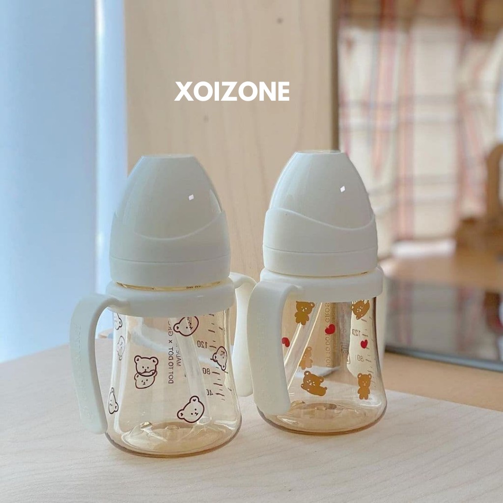 Bình Sữa Gấu Ppsu Hàn Quốc 200Mml/ 300ml & Bình Hút Gấu 200ml/300ml