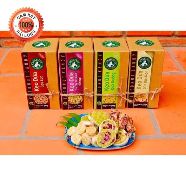 COMBO 4 hộp kẹo dừa cuộn bánh tráng Cocofarm các vị