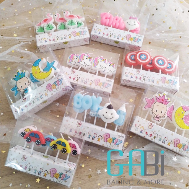 Set 5 nến hoạt hình