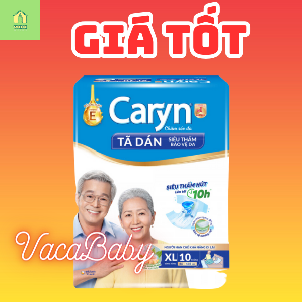 Tã bỉm DÁN CARYN người già người lớn size XL10 miếng giá tốt