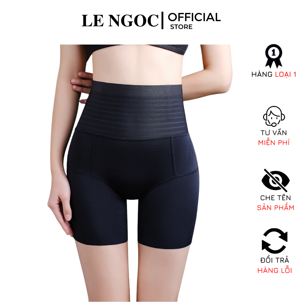 Quần gen nịt bụng định hình eo,quần gen su đùi 2 thanh chống cuộn cạp cao che bụng dưới giảm mỡ eo thon Lê Ngọc 340
